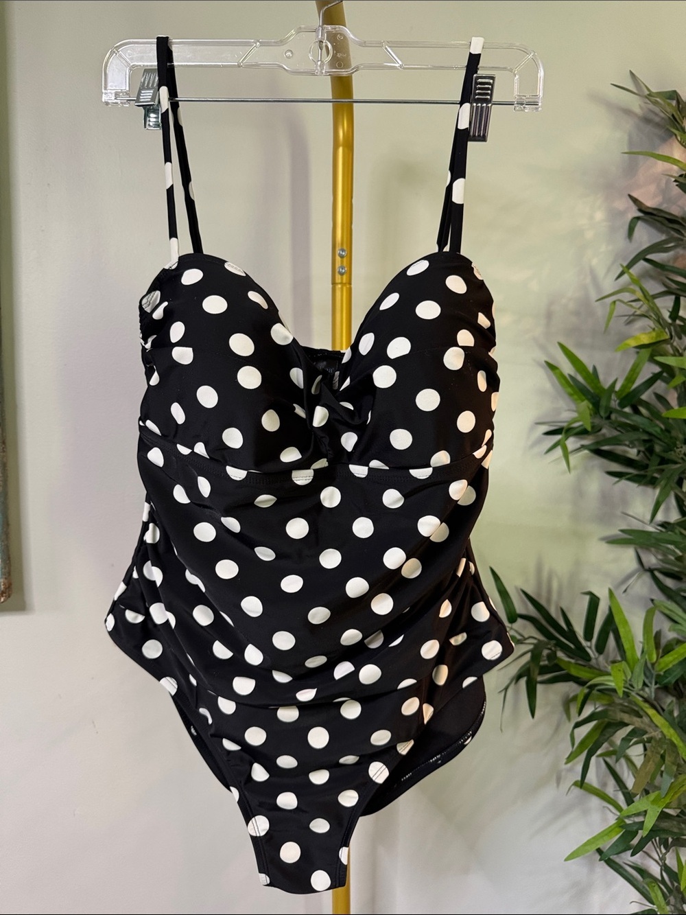 Catalina Black and White Polka Dot One-Piece Swimsuit